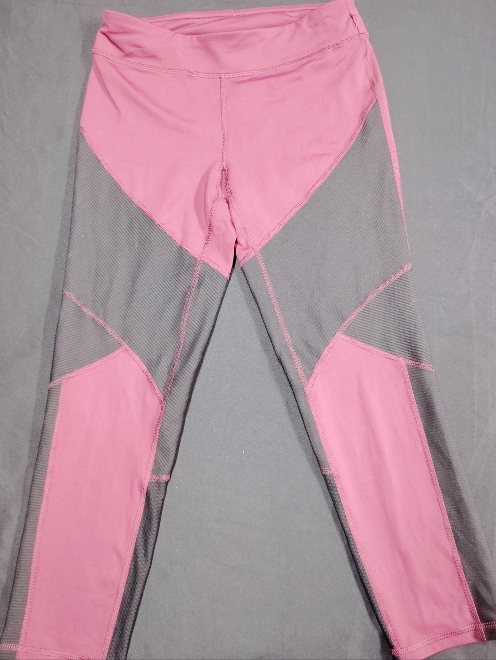Champion Pink & Gray Colorblock Active Leggings